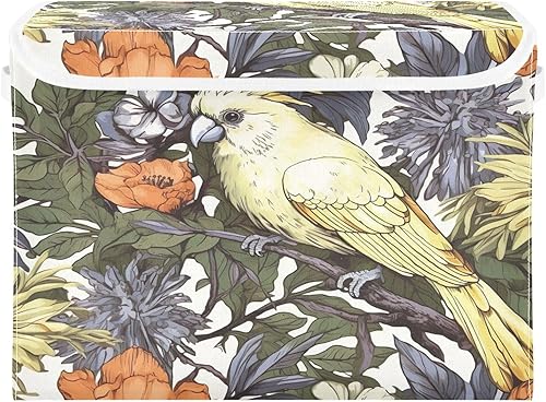 Burbuja Caja de almacenamiento vintage con tapa y asas, contenedor de almacenamiento grande plegable para estantes, armario, dormitorio, oficina,