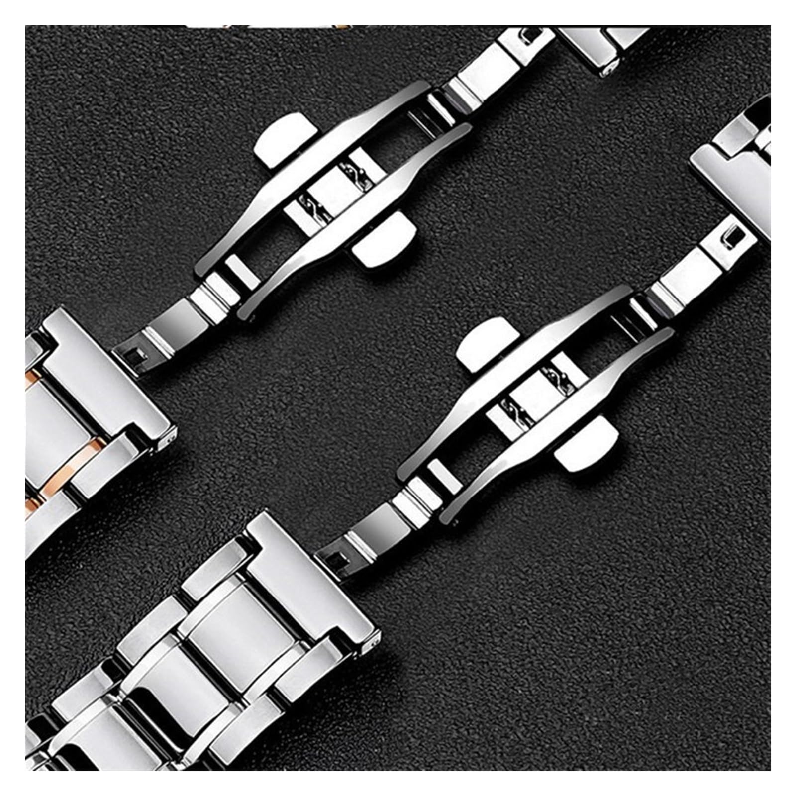 YGUK0J Pasek ceramiczny No Gaps Pasek kompatybilny z Galaxy Watch 4 5 Pro 44 mm 40 mm 45 mm Bransoleta kompatybilna z Galaxy Watch 4 Classic 42 mm 46 mm