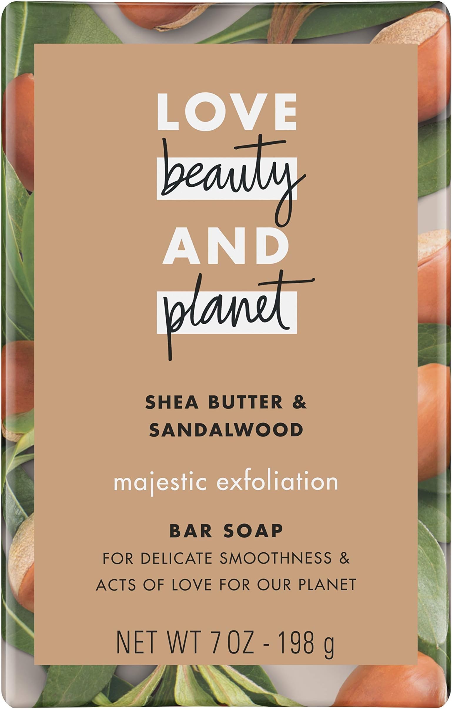 LBP BODY WASH Love Beauty and Planet Majestic Exfoliation Shea Butter & Sandalwood Bar Soap 7 oz