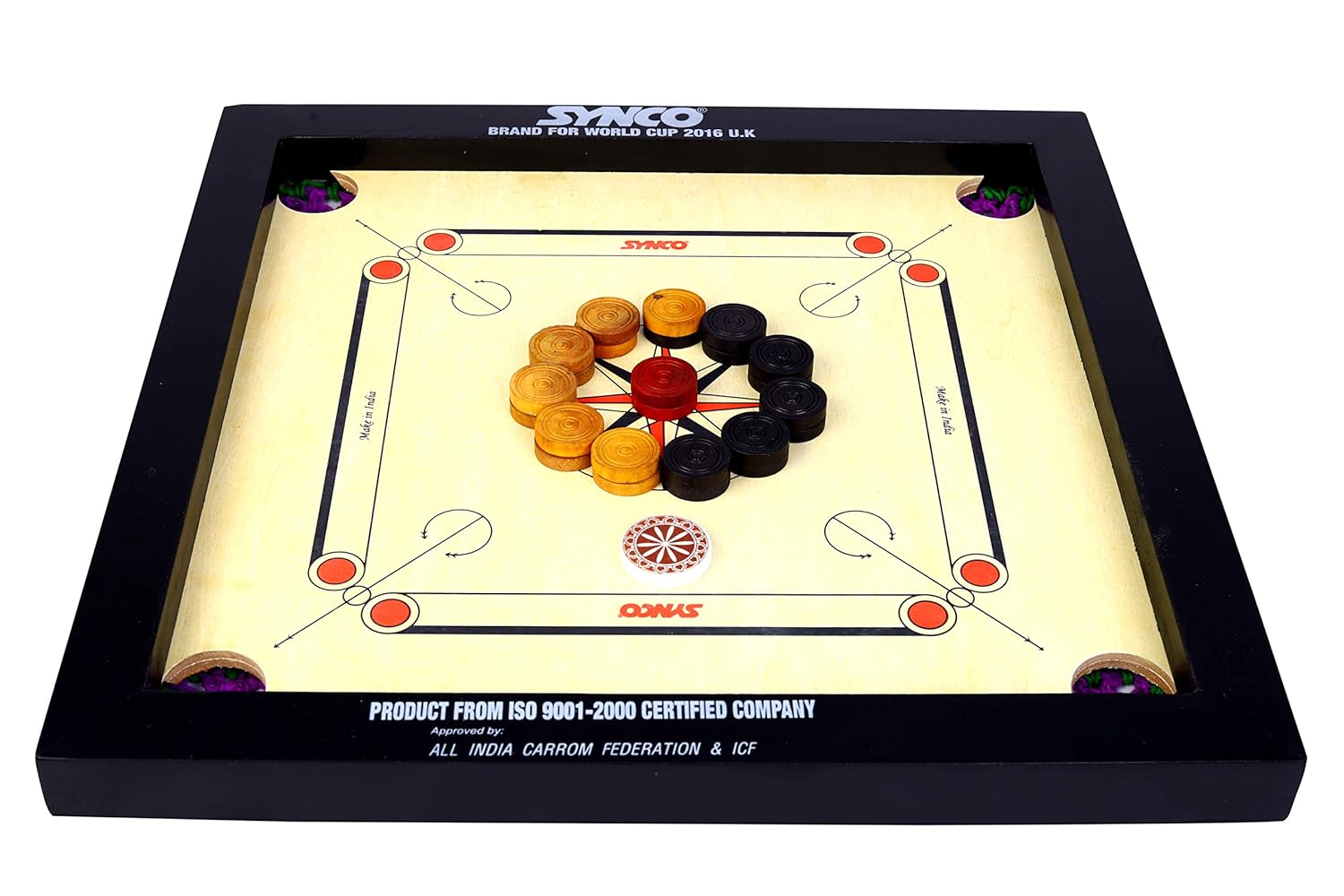Synco Carrom Board 32 Inch Natural Amazon.in Sports, Fitness & Outdoors