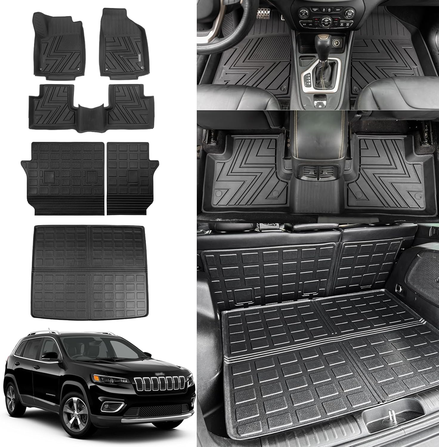 Rongtaod Floor Mats Compatible with 20192023 Jeep Cherokee