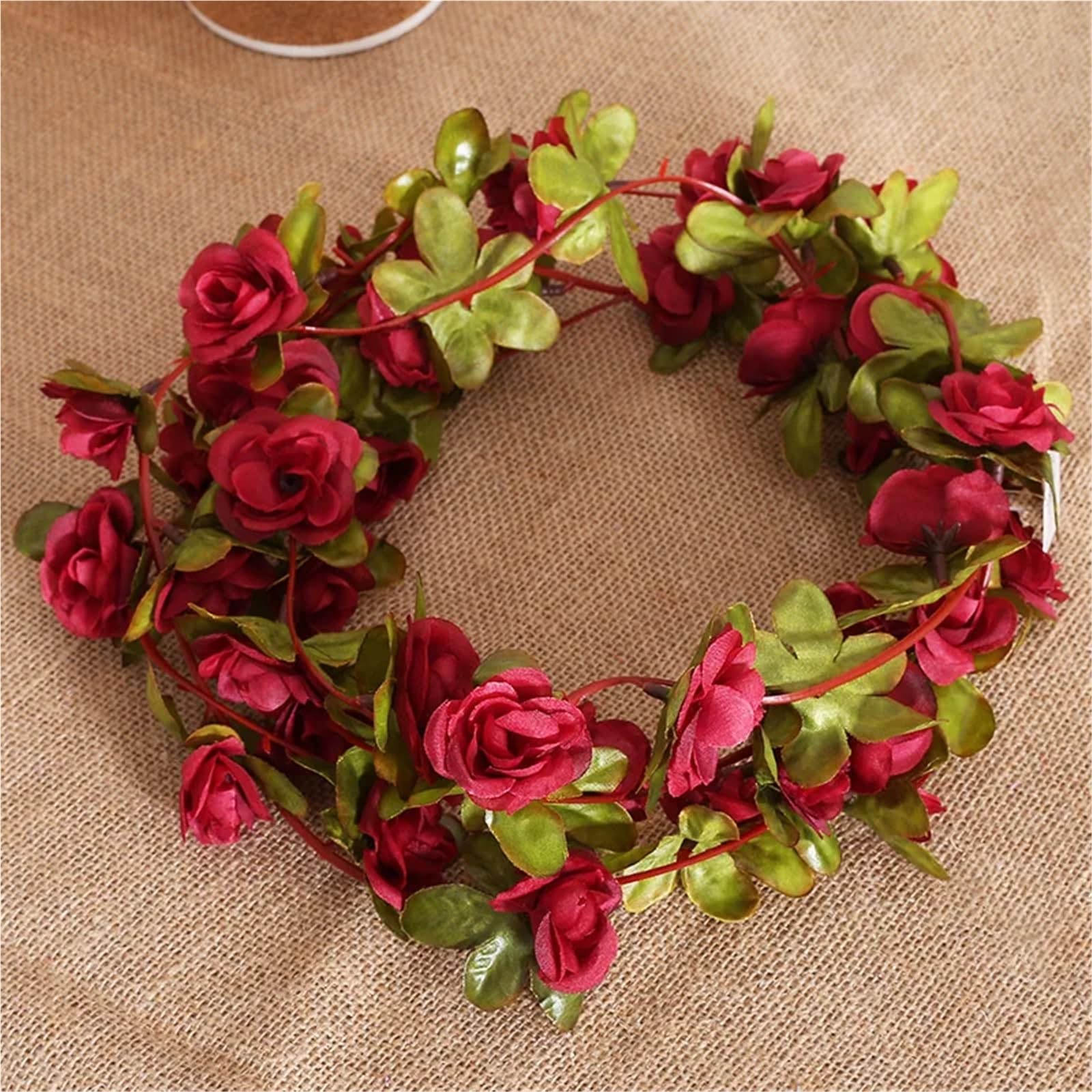 LuoAXINN Artificial Rose Vine Artificial Flower Silk Vine