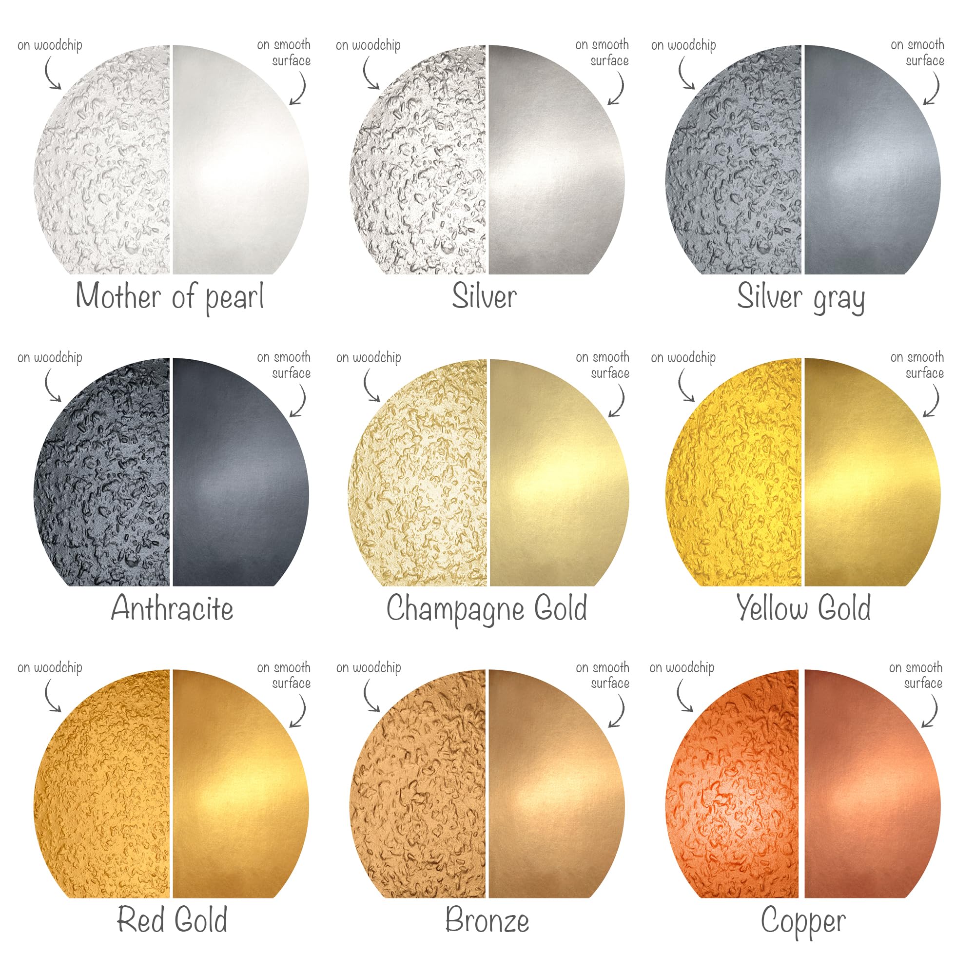 Viva Decor Peinture murale métallique 250 ml (cuivre) - Effet pailleté - Haut pouvoir couvrant - Idéal pour un design mural élégant dans le salon ou la chambre à coucher