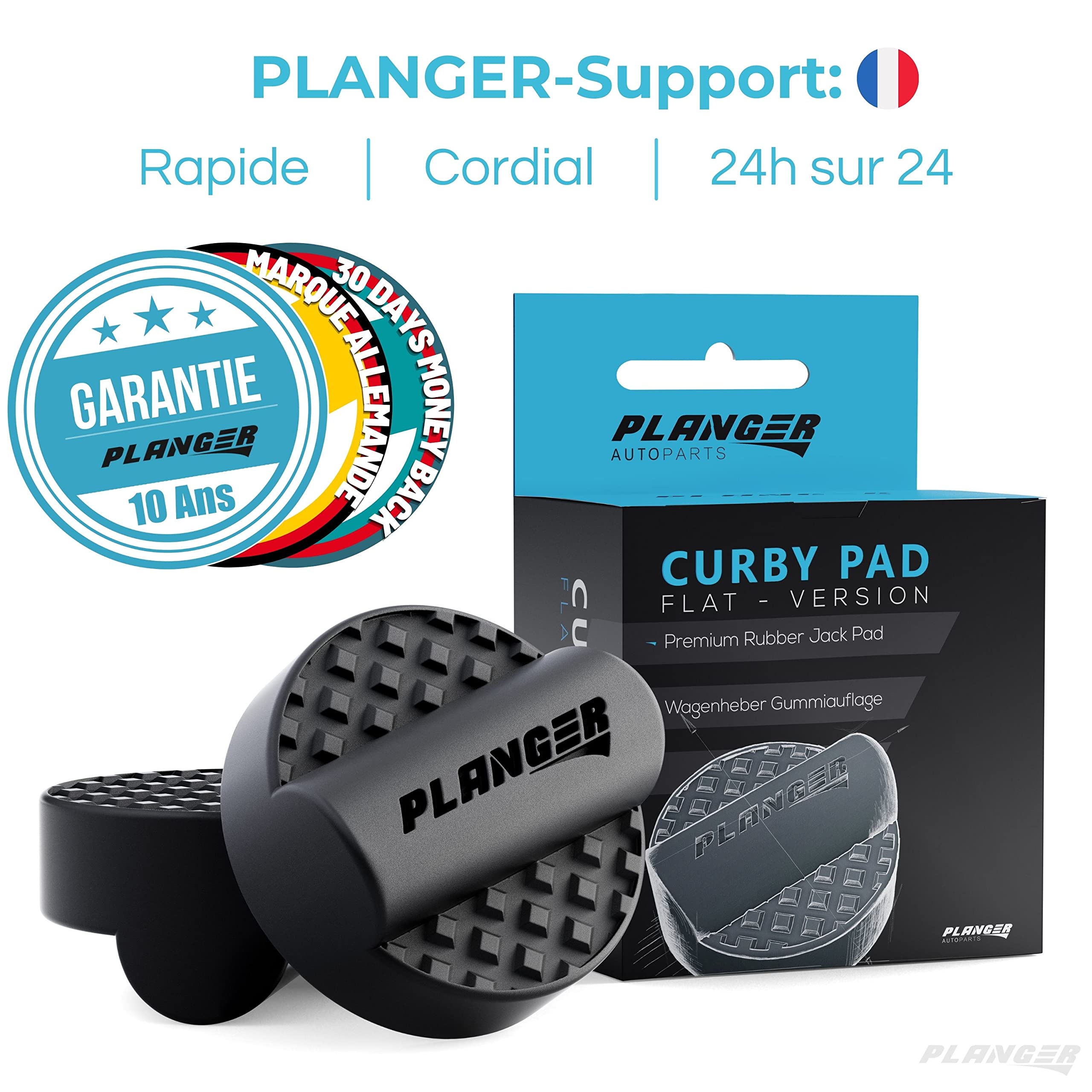 PLANGER® - Curby Pad - Coussin En Caoutchouc Pour Cric