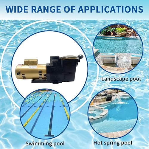 Miniatura 3 de W3SP2610X15 - Bomba de piscina con motor de una sola velocidad, 1.5 HP 115230 V, compatible con Hayward SP2610X15, apto para piscina y spa en el