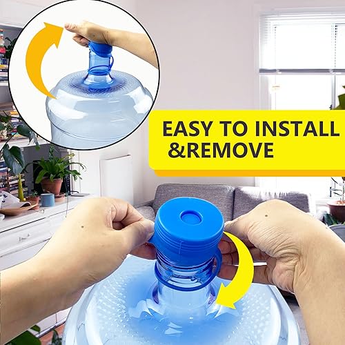Miniatura 12 de Tapa reutilizable para jarra de agua de 3 y 5 galones, tapas de repuesto de silicona de grado alimenticio para botellas de 2.165 in y dispensadores