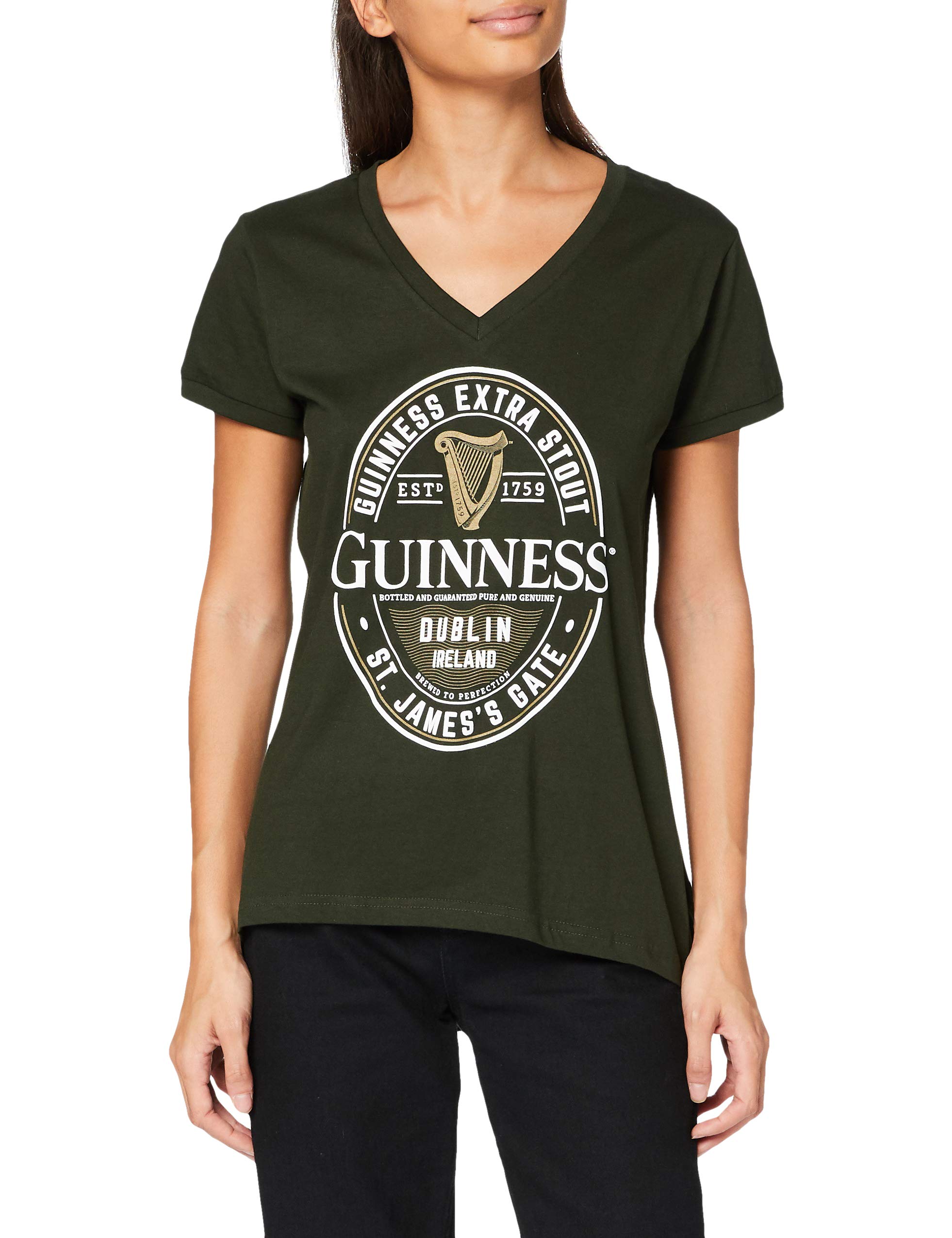 Guinness Bottle Green Label Ladies T-Shirt