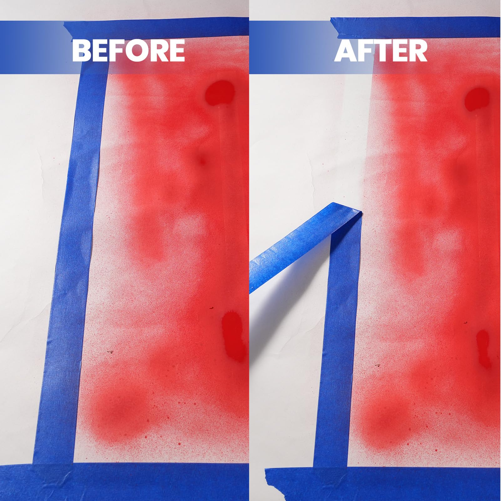 ADHES Cinta de Pintor, 24mm x 55m x 36rollos cinta adhesiva azul cinta carrocero pintura para Pintores, para Pintar y Decorar, Interior y Exterior