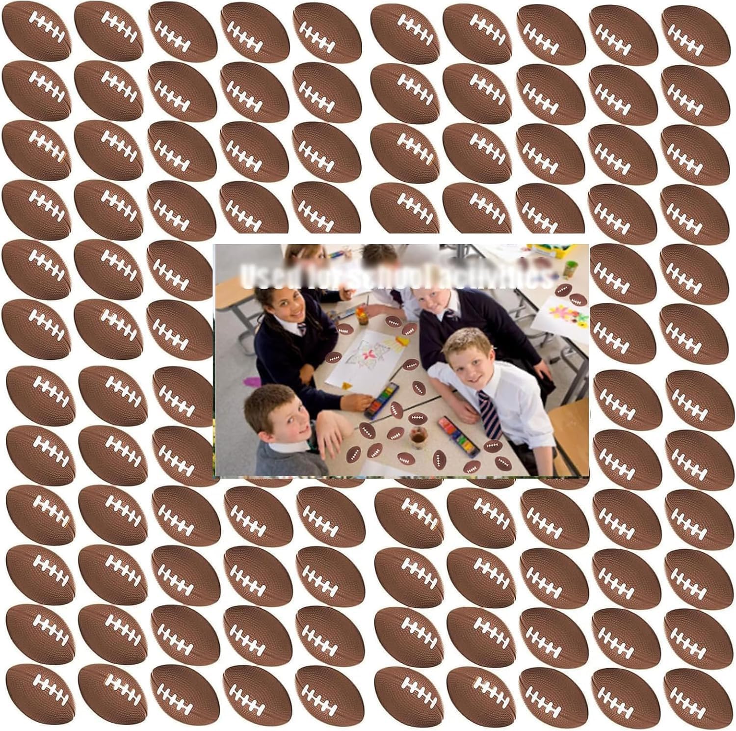 5-96 Pièces Petits Ballons de Rugby Ballons de Rugby Mini Football en Mousse Mini Balles Jeux Accessoires de Boule Décompression Miniature pour Enfants Et Adultes-5.5cm,Cadeaux pour les fêtes