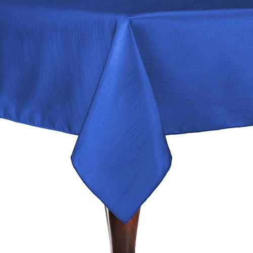 ULTIMATE TEXTILE Majestic - Mantel cuadrado reversible Shantung Satin (54 x 54 pulgadas), color azul rey