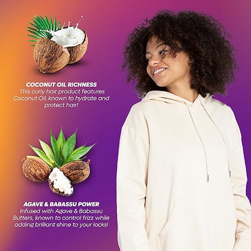 Miniatura 6 de Humurcurl - Batido de rizos  8.5 onzas  Define, desencrespamiento e hidrata el cabello grueso con humedad y brillo  Vegano y libre de crueldad para