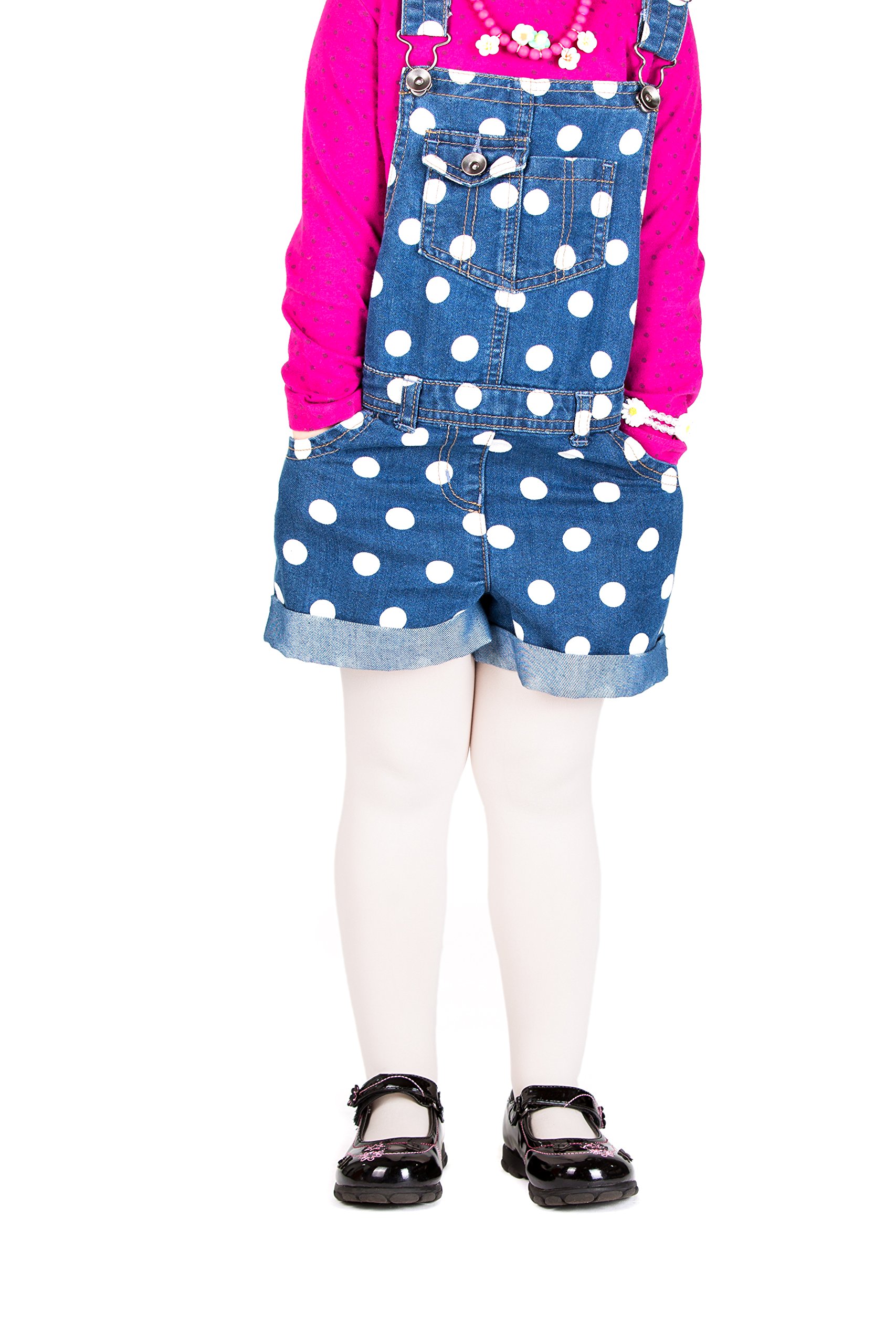 Sentelegri Girls Ivory Tights Plain Opaque 60 Denier, Age 2-12Years-16 Colours (Age 2-3, )