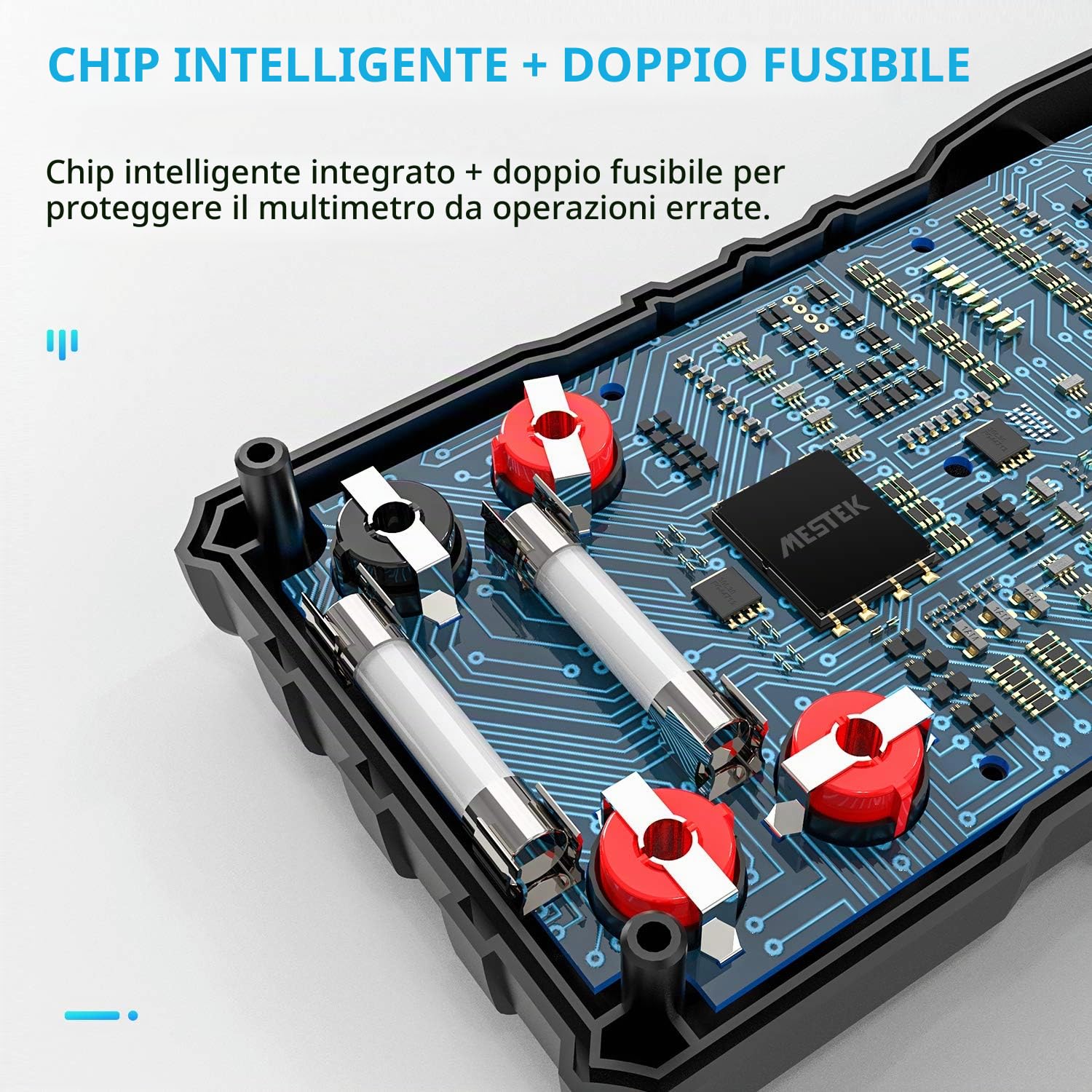 Multimetro Digitale Tester di Tensione MESTEK AC DC Corrente Anti-bruciatura Con Inversa VA NCV VFC Amp Volt Ohm Hz Diodo Resistenza Frequenza Capacitanza 9999 Conteggi
