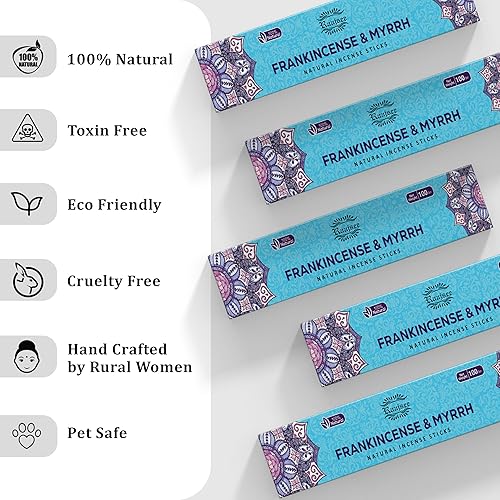 Miniatura 7 de Raajsee Frank insense - Varillas de incienso (6.35 oz), 100 % puras, orgánicas y naturales enrolladas a mano, libres de productos químicos (paquete