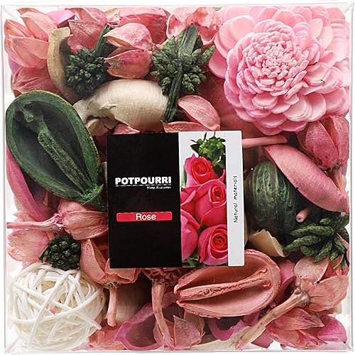 Qingbei Rina Potpourri, relleno de cuenco de popurrí perfumado de rosa, flor seca, Popery decorativo rosa, perfume de fragancia para el hogar,