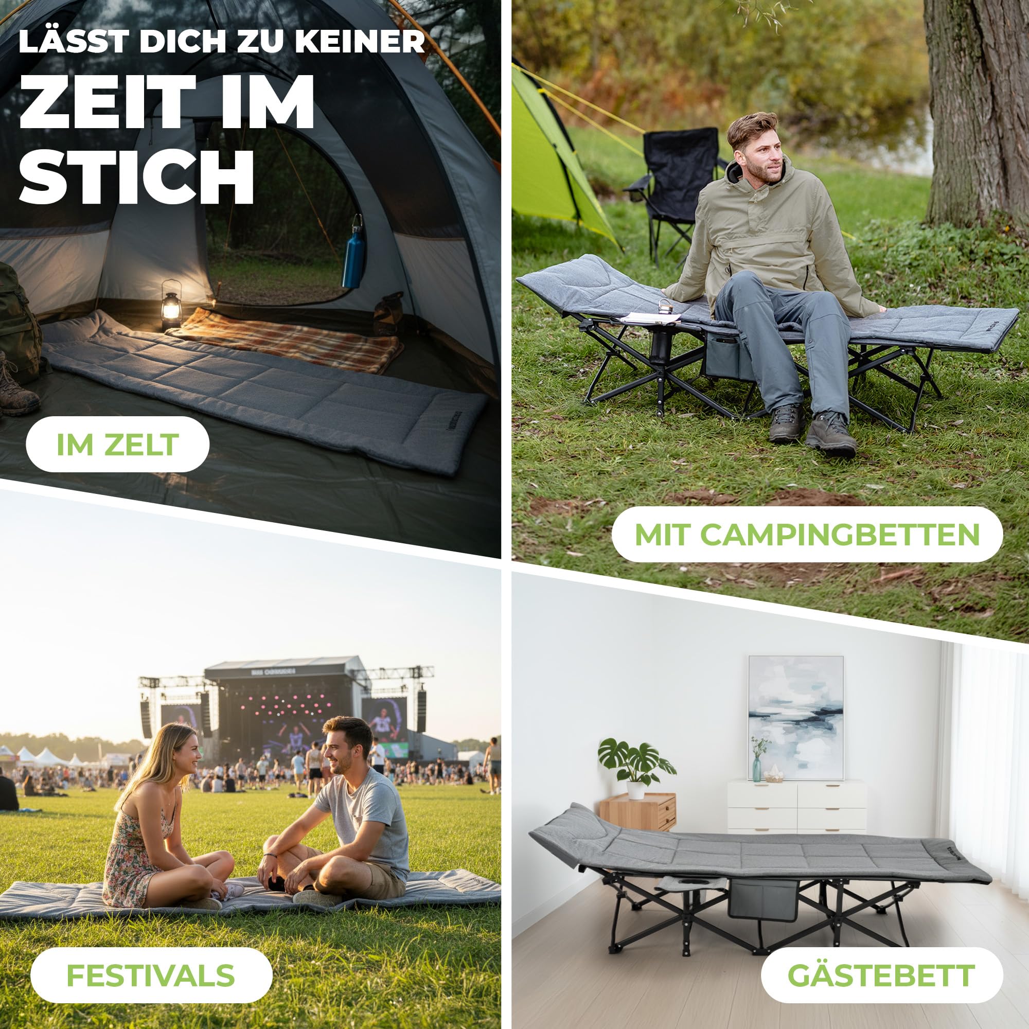 𝐍𝐎𝐑𝐃𝐈𝐂𝐓𝐑𝐀𝐈𝐋𝐒 Feldbett Auflage Camping Matratze Superweiche Campingmatratze, Auflage Liege & Matratze Feldbett Liegeauflage Outdoor, Gästebett