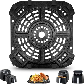 Air Fryer Grill Pan for Ninja AF181 Air Fryer Pro XL 6 in 1 6.5 QT AF182AMZ Pro XL 7 in 1 6.5 QT MAX, 8.58.0 Air Fryer Accessories Tray Grill Plate Crisper Plate Replacement Parts Tray Rack