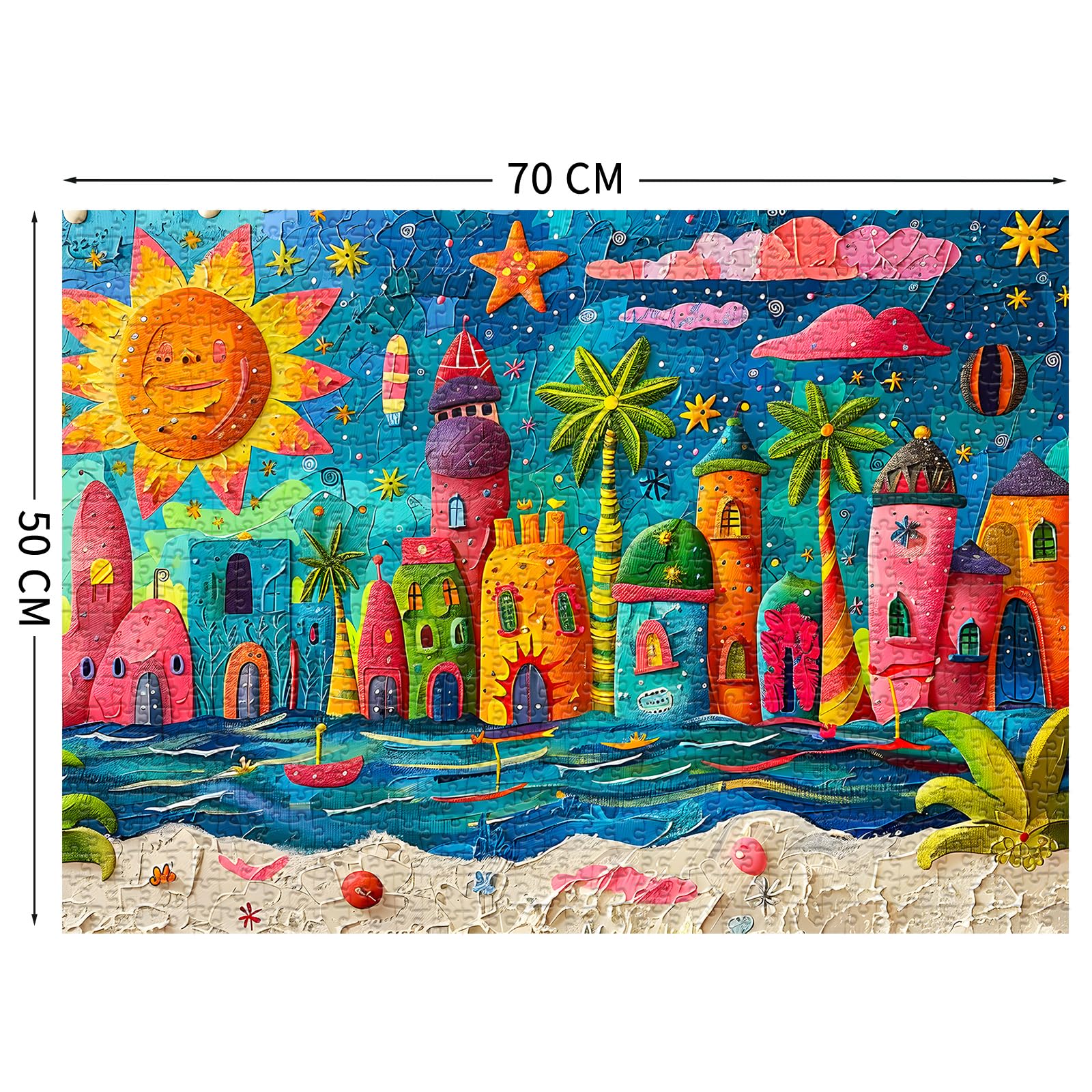 Puzzles 1000 Pieces for Adults jigsaw puzzles for adults 1000 Piece Puzzle Challenging Game for The Whole for Women Gifts for Men Theme:Bikini Beach - Image 2