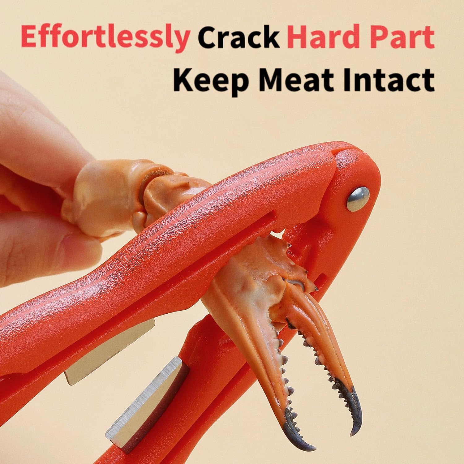 Crab Crackers and Tools Multifunctional Crab Leg Crackers Efficient Lobster Crackers Sturdy Seafood Crackers and Tools Portable Lobster Crackers and Picks Set Crab Claw Crackers Red image 3