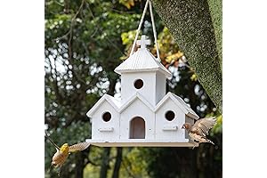 All-Season Outdoor Bluebird Birdhouse for Garden and Yard Decoration - Durable Waterproof...
