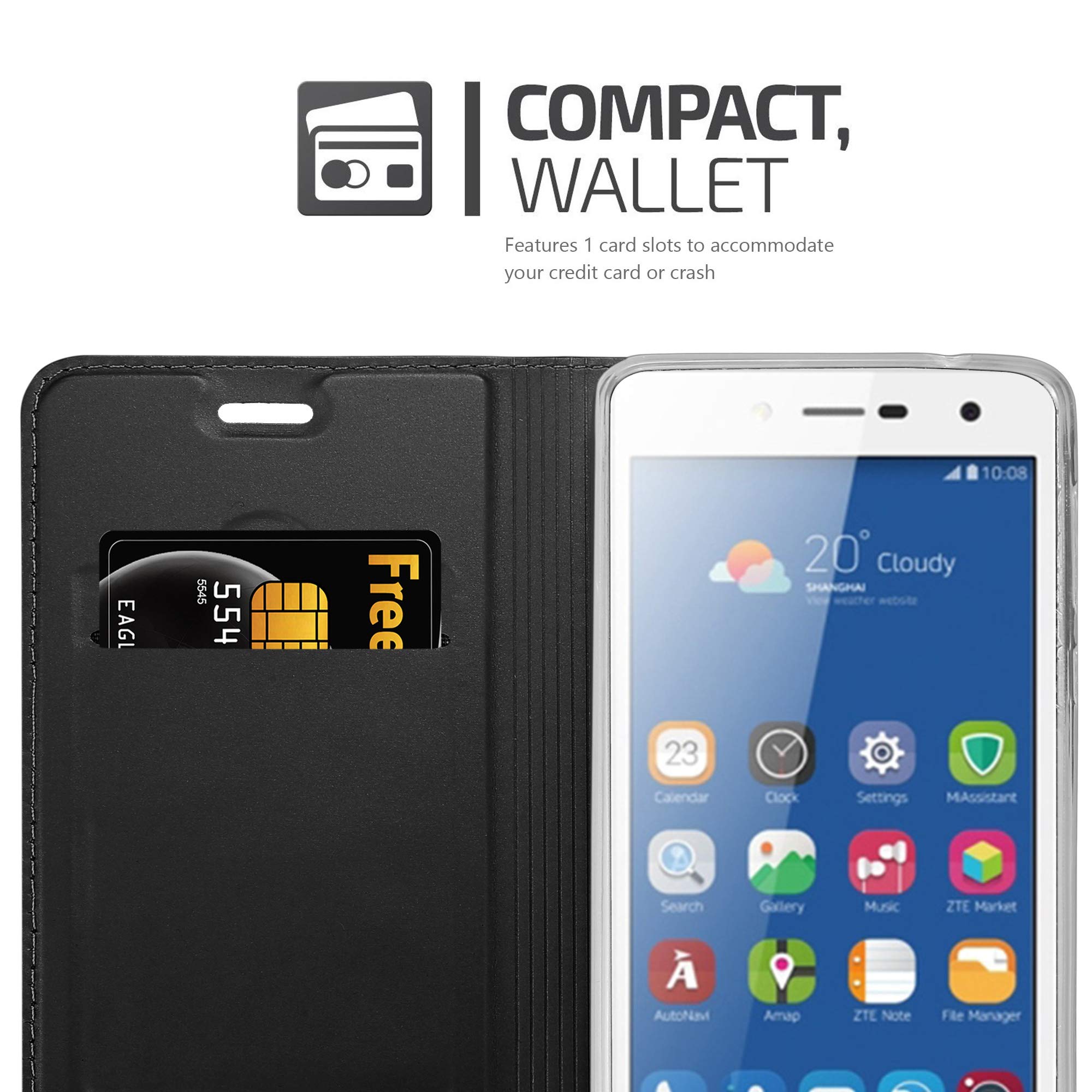 Cadorabo Case for ZTE Blade L7 Cover in METALLIC SILVER Matt Metallic Protection