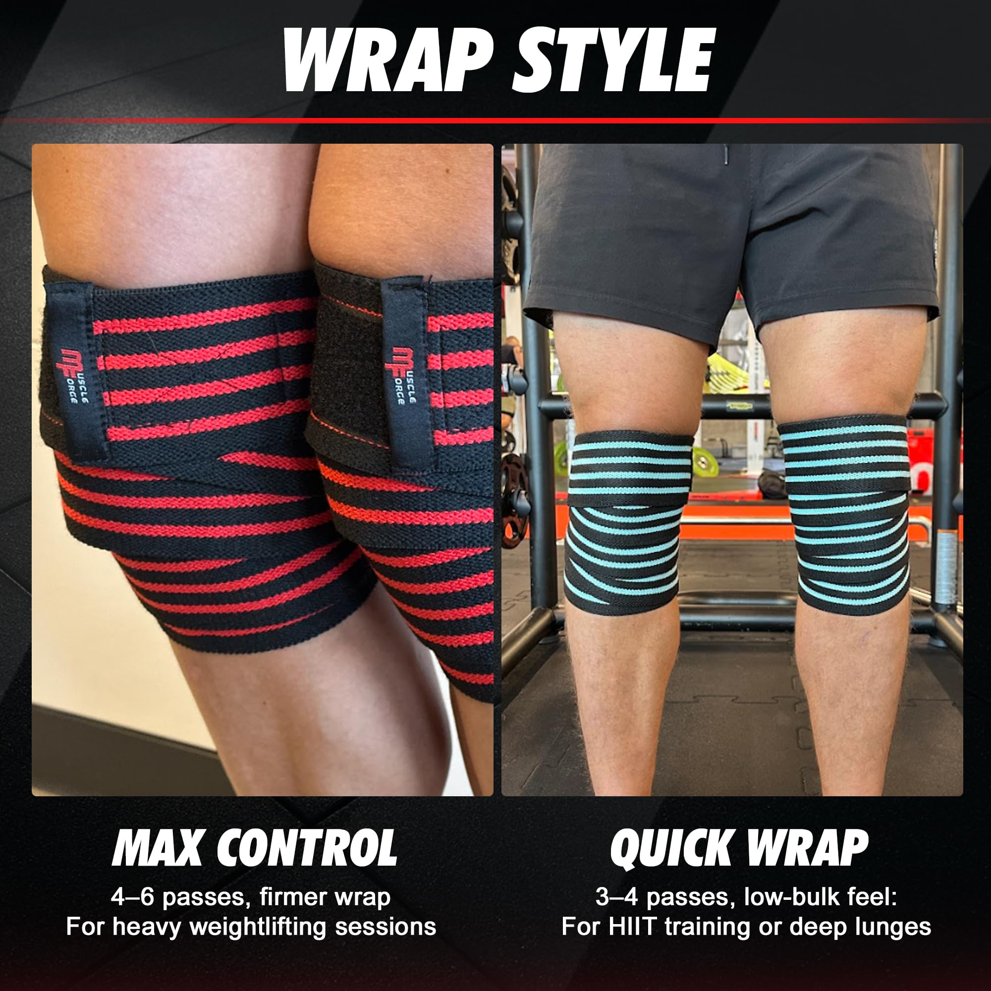 Amazon.com: MuscleForge Knee Wraps for Weightlifting for Men