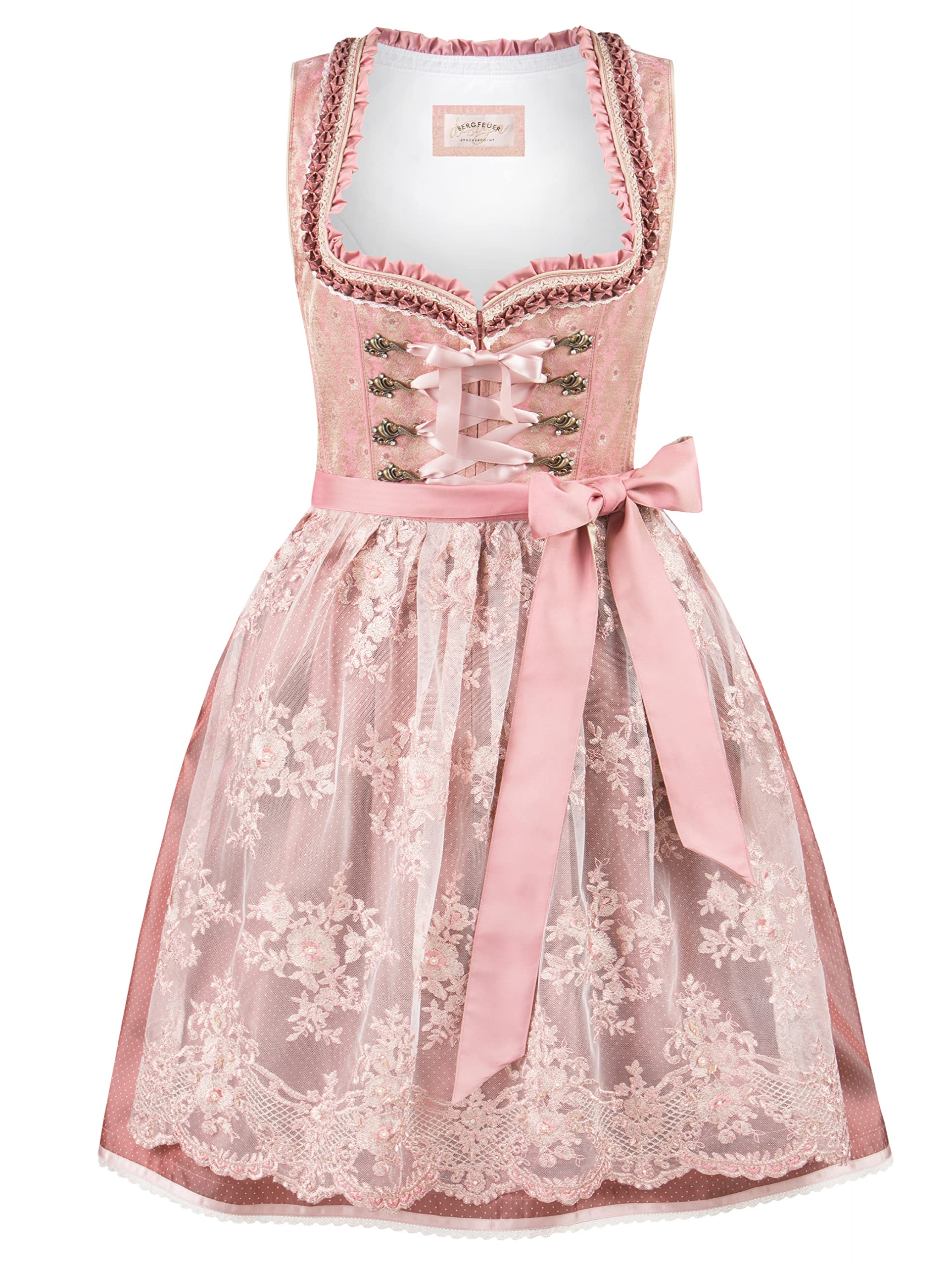 Stockerpoint Women's Dirndl Sylvie Special Occasion Dress Not Applicable, Dusky Pink, 38