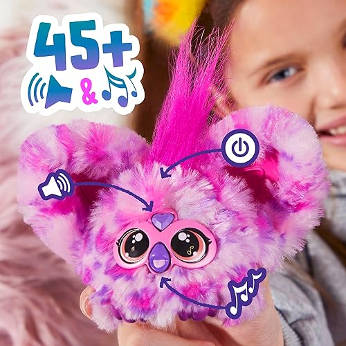 Miniatura 8 de Furby Furblets Hip-Bop Mini Friend, más de 45 sonidos, música hip hop y frases furbish, juguetes de peluche electrónicos para niñas y niños de 6
