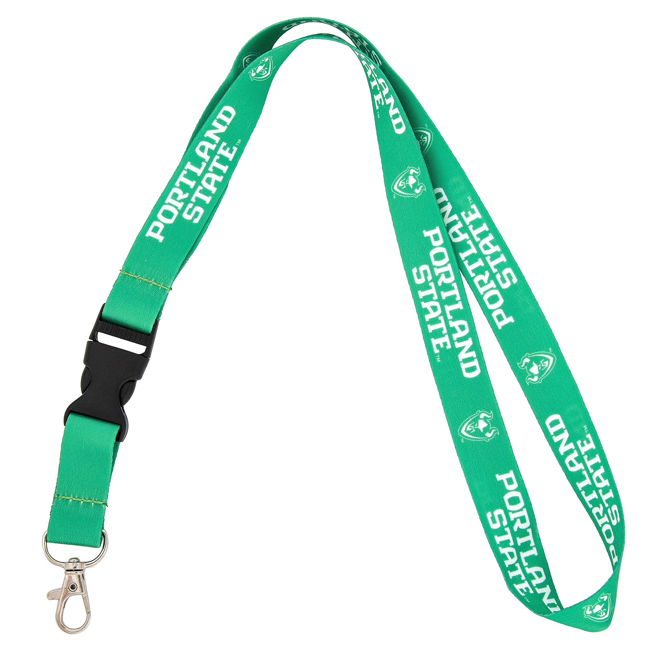 Desert Cactus Portland State University Lanyard Vikings PSU PDX Car Keys ID Badge Holder Keychains Detachable Breakaway Snap Buckle Lanyards (Green)