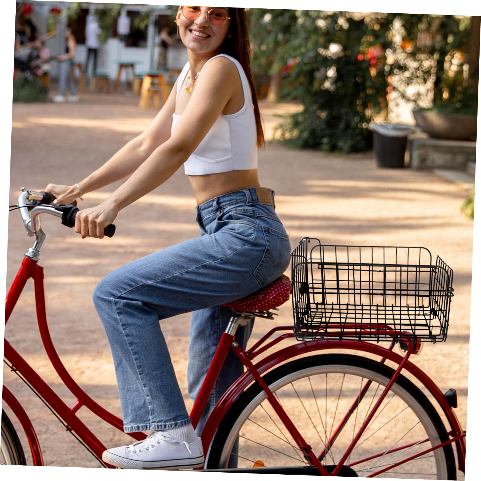 VANZACK 2 Szt Tylny Kosz Rowerowy Akcesoria Dla Dziewczynek Składany Bagażnik Rower Elektryczny Dla Dzieci Siatka Druciana Kosz Rowerowy Akcesoria Rowerowe Kosz Druciany Zaopatrzenie