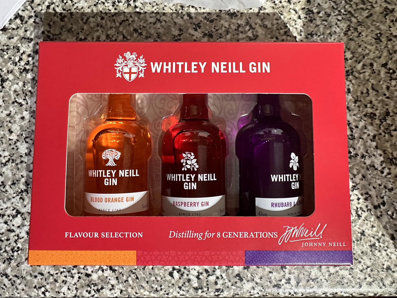 Whitley Neill Gin Gift Set Flavoured Gin Alcohol Miniatures, 3x 5cl