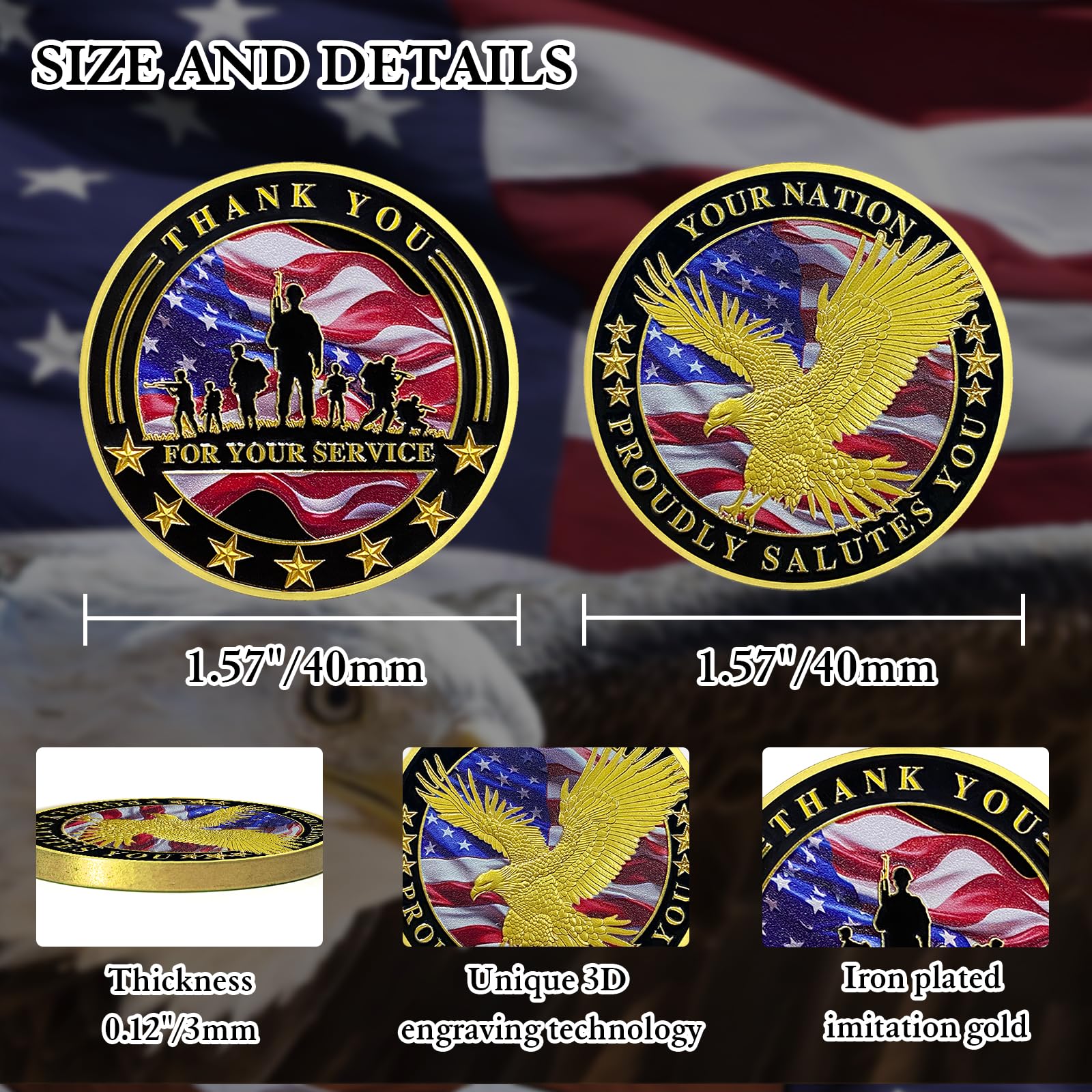 Service Coins Bitcoin Coin CHURYUML 50Pcs Military - Honoring All Who  Served Thank You For Your Service Coin Military Gifts For Men Women Navy  Army Thanksgiving Veterans Day Gift Veterans Challenge Coins