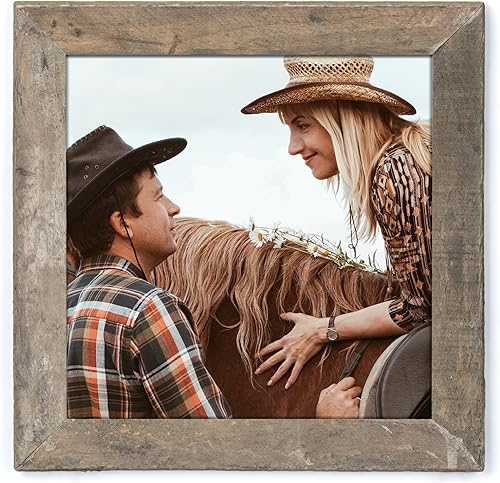 Vista 27 de Marco de fotos rústico de 18 x 24 pulgadas, marco de madera 100% recuperada con vidrio templado, marco de póster de fotos estilo granja de 24 x 18