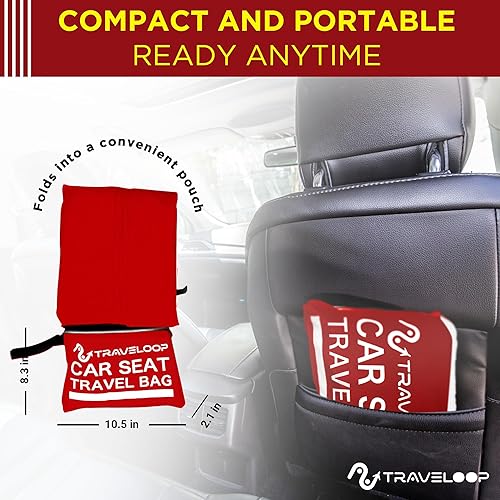 Miniatura 4 de Bolsa de viaje para asiento de automóvil para avión, bolsa de asiento de automóvil segura de doble cierre, bolsa de control de puerta para asientos