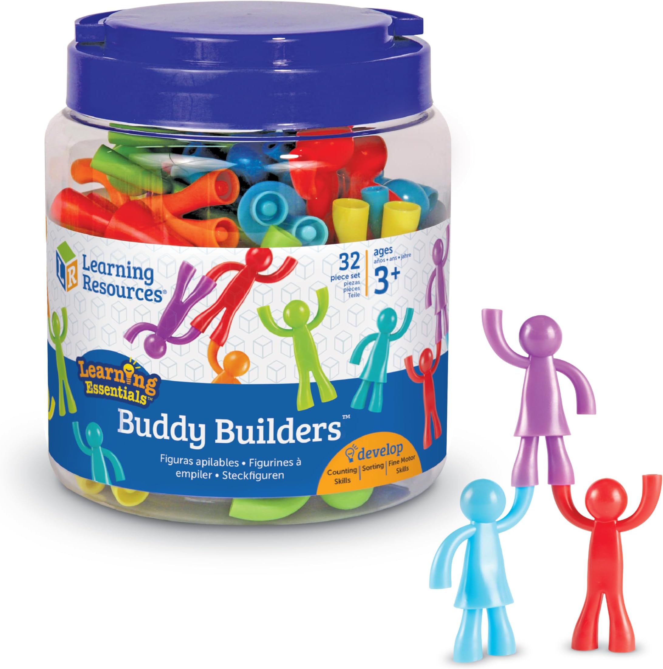Buddy Builders, Fine Motor, Hand Eye Coordination Toy, 32 Pieces, Ages 3+