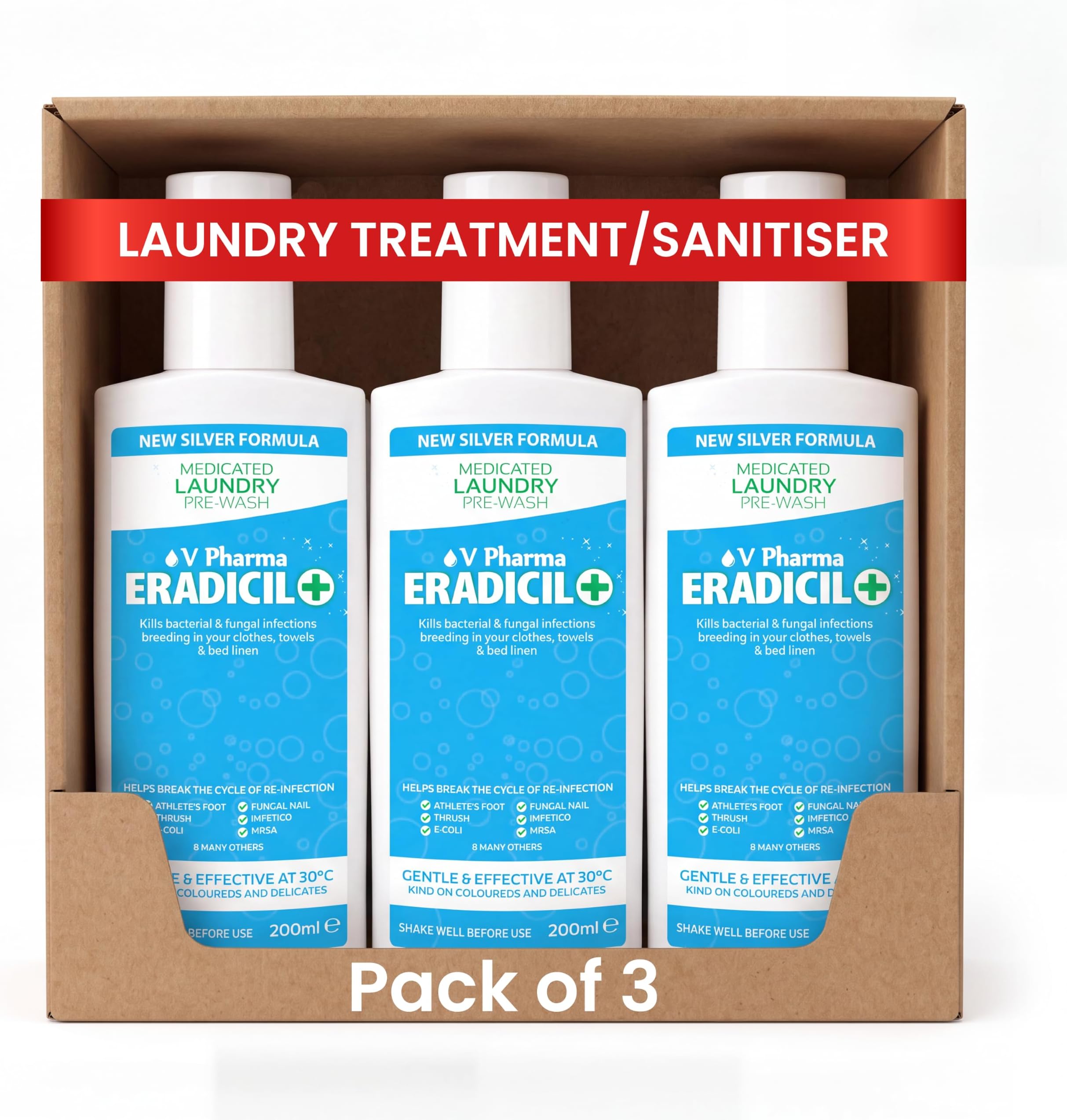 Eradicil Antifungal Laundry Sanitiser/Treatment 600ml, Effective from 30C