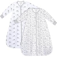 Vista 46 de Saco de dormir para bebé 1.0 TOG, manta portátil de algodón orgánico para bebé con cremallera bidireccional, saco de dormir de transición para bebé