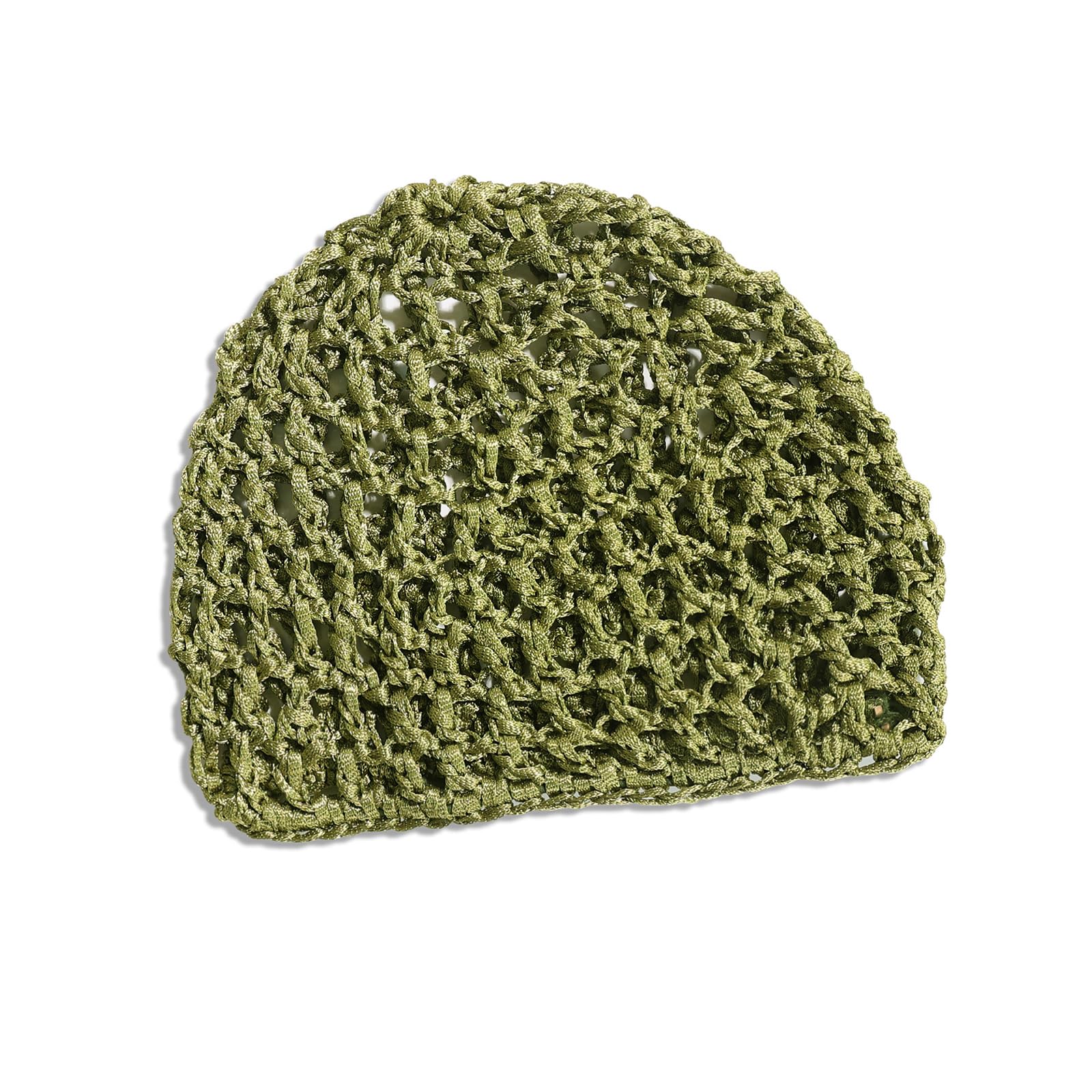 Lerpwige Hollowout Crochet Edge Hat Simple Skull Breathable For Winter Fashion Hairnet Sleep Headwear Knit Cap For Special Occasions, Green, One Size