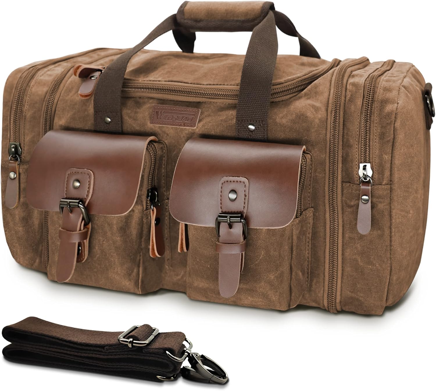 Wildroad Duffle Bag for Travel, 50L Waterproof Waxed