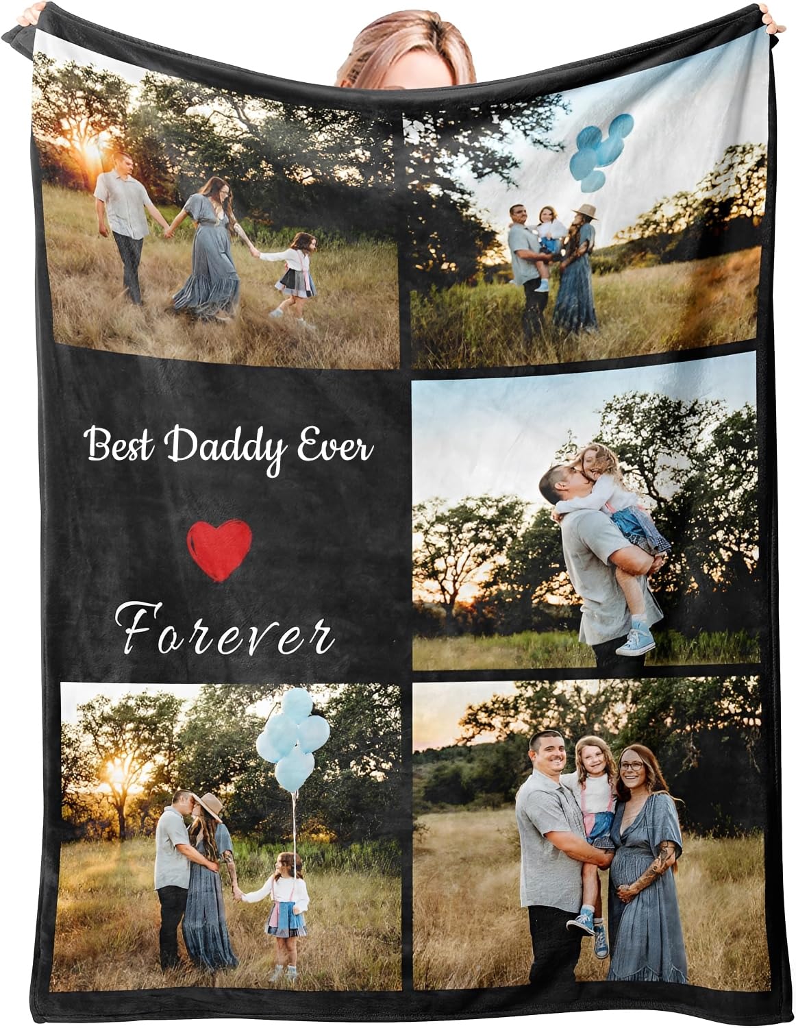 Mraxovid Personalised Blanket, Custom Blanket With Photo, Customised Photo Blankets Gifts for Adults Kids, Throw Gifts for Mum, Dad, Boyfriend, Girlfriend — image 1