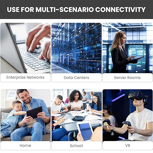 Miniatura 5 de Cable Ethernet Cat6 6 pies paquete de 10 59ft Cat 6 RJ45 LAN Utp red parche cable de Internet 6 pies