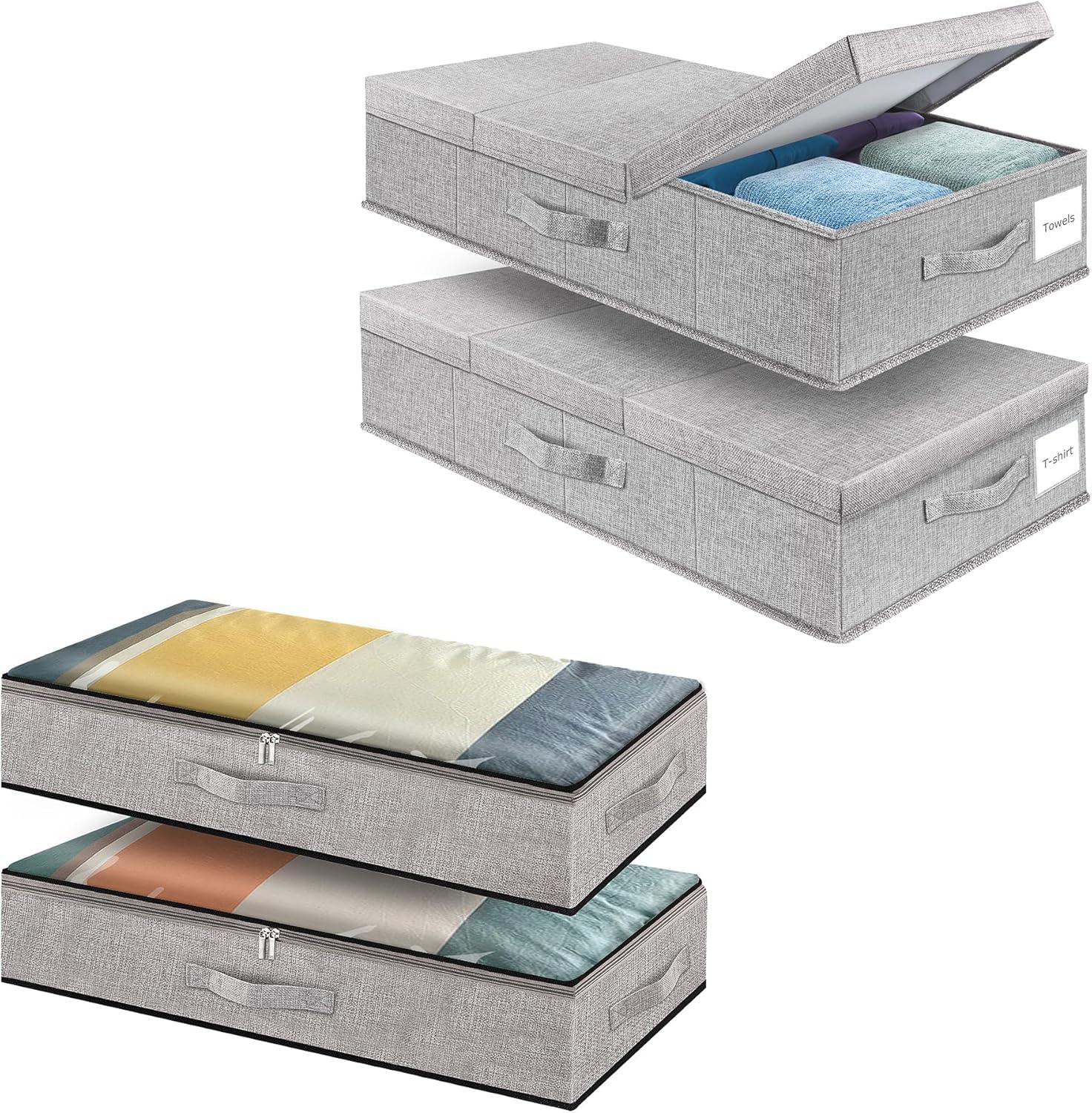 Supowin Underbed Storage Containers, Underbed Clothes