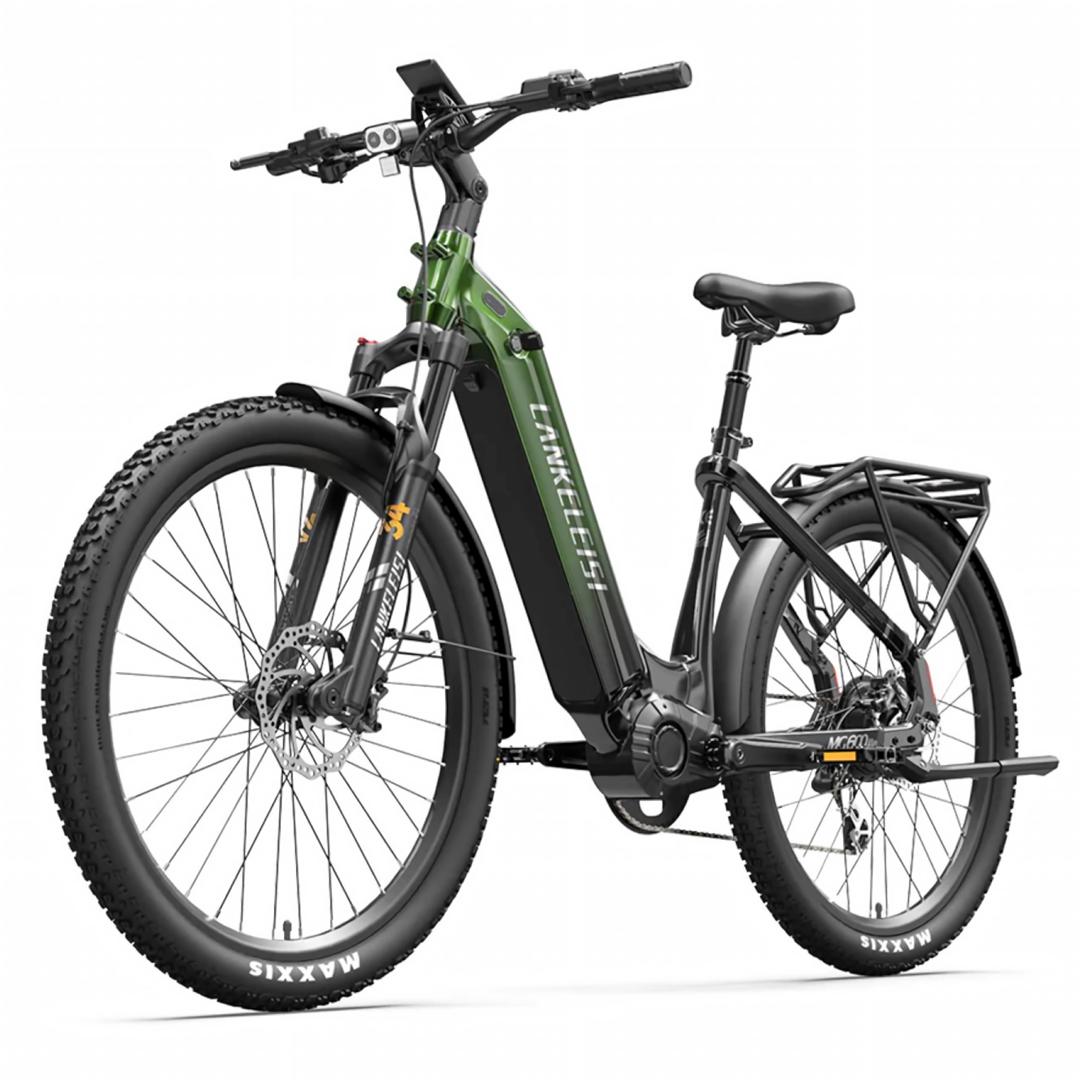 LANKELEISI MG600 Lite E-Bike Damen 27,5 Zoll Tiefeinsteiger Elektrofahrräder mit 36V 20Ah Akku, 150KM Reichweite, 8-Gang E-Fahrrad Herren für Urban, Trail & Straße