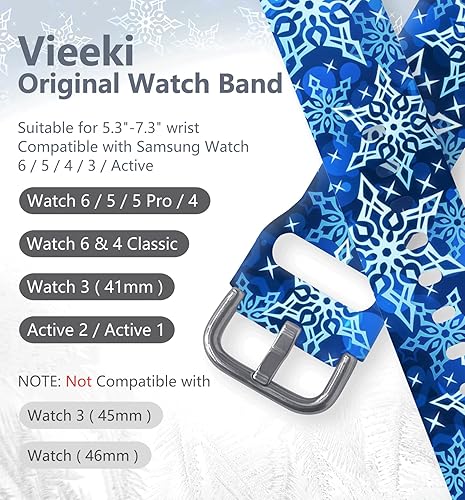Vista 66 de Correas de reloj navideñas compatibles con Samsung Galaxy Watch de 1.575 pulgadas, 1.732 pulgadas, 0.787 pulgadas, correa de silicona de repuesto