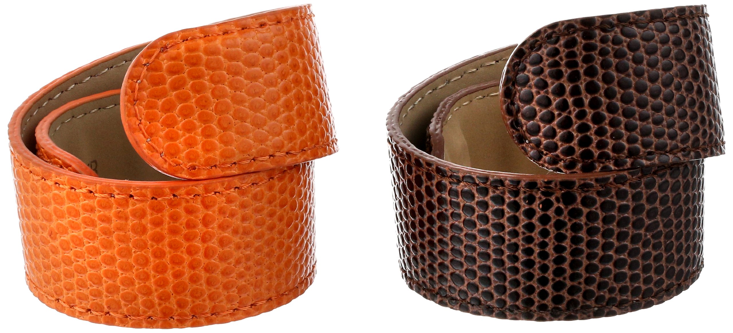 TKOORLOGI TK611L4 Leather Slap Watch Bracelets Orange Brown