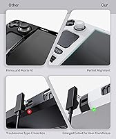 Vista 3 de Syntech Funda protectora compatible con consola de accesorios de Steam Deck, protección completa con agarres antideslizantes para el pulgar