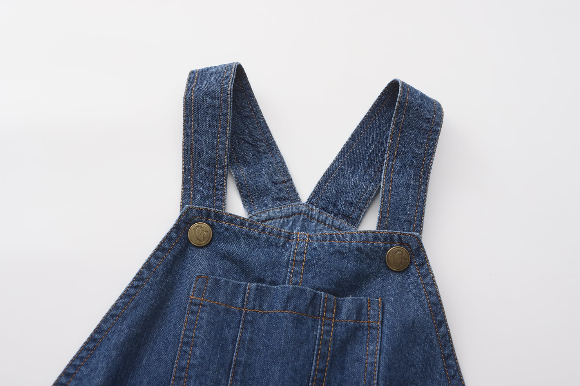 Grandwish Garçon Fille Salopette Bleu Denim Bavoir 2 ans-10 ans