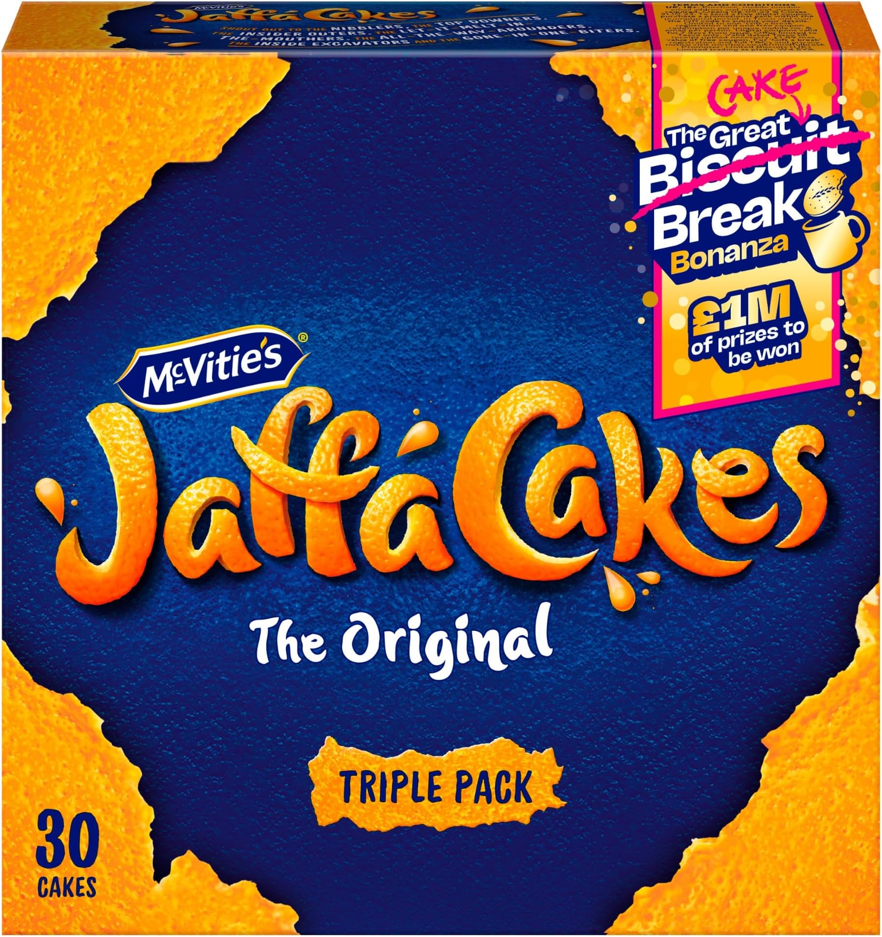 McVitie's Jaffa Cakes Original Chocolate Biscuits Triple Pack 3 x 10 Cakes, 330g
