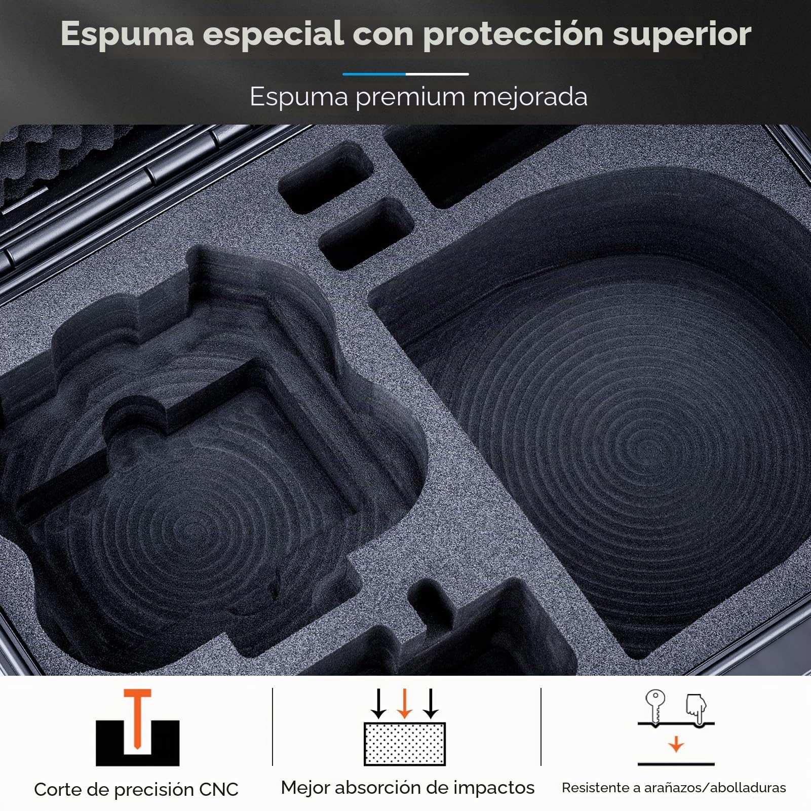 Lykus Titan N210 Maletín Maleta Estuche Case para dji Neo 2 Motion Combo, Goggles N3/3,RC Motion 3, FPV Control Remoto 3, Admite hasta 8 baterías [Solo Estuche]
