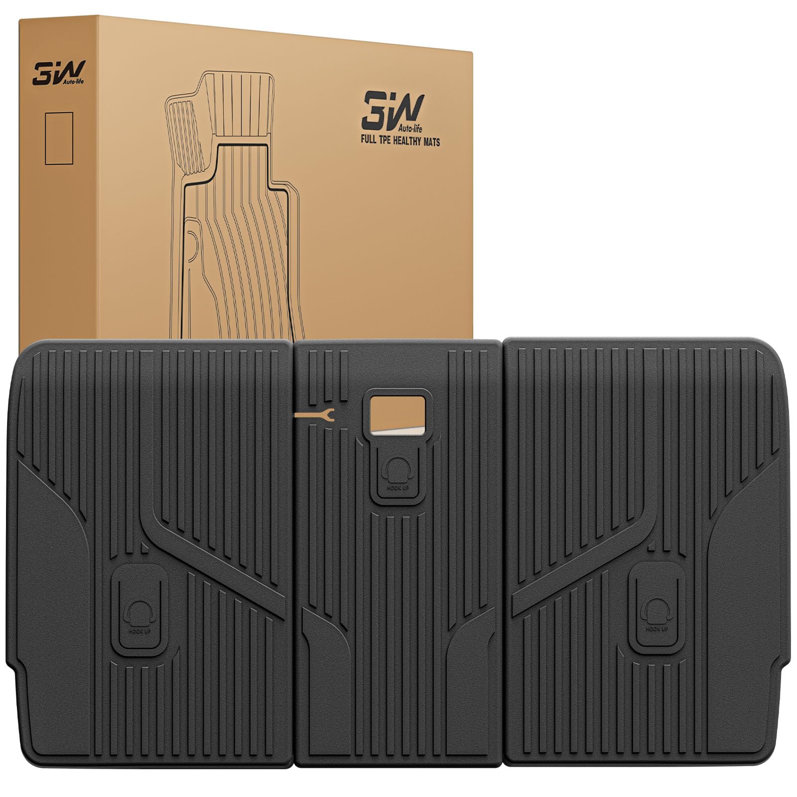 3W Tappetini per schienale per Tesla Model Y Juniper 2025-2026 Premium/Performance, Non per Model Y Standard 2026, TPE All-tempo Tappetini in gomma su misura per accessori per tappetini auto Model Y